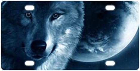 Wolf Custom Metal License Plate for Car 12" X 6"