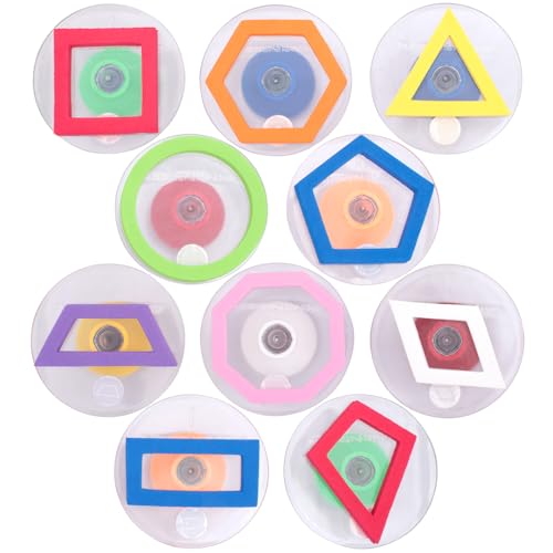 READY 2 LEARN Giant Stampers - Geometric Shapes - Outlines - Set of 10 - Easy to Hold Foam Stamps for Kids - Arts and Crafts Stamps for Displays, Posters, Signs and DIY Projects