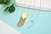 SRX JEWELRY Exaggerated Gold Platinum Plated Three V Shaped Long Alloy Chain Tassel Pendant Necklace