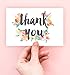 Thank You Cards Floral Set | 36 Flower Thank You Notes with Kraft Envelopes | Blank Inside | Perfect for Baby Showers, Weddings, Bridal Showers, Women, and Business | By Angie Makes