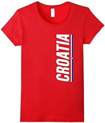 Women's CROATIA T-shirt Im Croatian I Love Hrvatska Flag Gift Tee XL Red