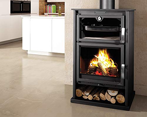 ESTUFA CON HORNO DE LEÑA BRONPI MODELO SUIZA Calefacción central y  accesorios Calefacción de combustibles sólidos exausta.com