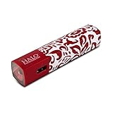 Halo Pocket Power Starlight 3000mAh Power Bank with Flash Light, Red Stencil