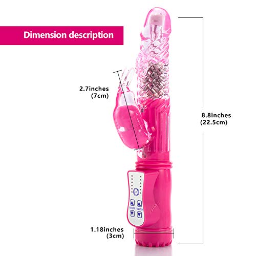 Portable 12 Thrusting Rotating Modes G~Spôt Vîb~rá~törs-Silicone Waterproof Rechargeable Massager