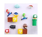14 Pack Mario Fridge Magnets for Kids Decorative Refrigerator Locker Magnets Kitchen School Office Fun Decoration