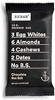 RXBAR Whole Food Protein Bar, Chocolate Sea Salt, 1.83 Ounce (Pack of 12)