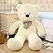 WOWMAX 4 Foot White Giant Teddy Bear Cuddly Stuffed Plush Animals Teddy Bear Toy Doll 47