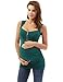 PattyBoutik Mama Zip Front Empire Waist Maternity Tank Top