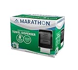 Marathon Manually Operated Roll Paper Towel Dispenser, 8in., Translucent Black