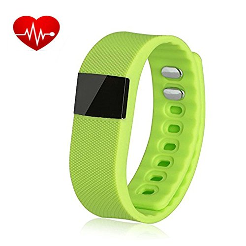 Health Fitness Tracker TKSTAR Heart Rate Smart Bracelet,Waterproof Swimming Smart Wristband,Bluetooth 4.0 Sleep Monitor Calorie Counter Pedometer Sport Activity Tracker for Men/Women/Kids (Green)