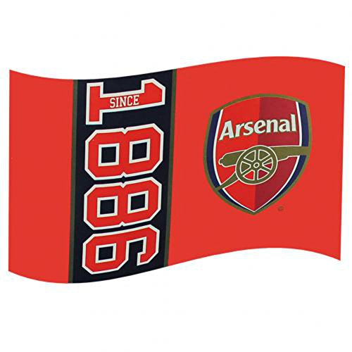 Arsenal f.c. official afc flag 60"x36" est 1886 - red