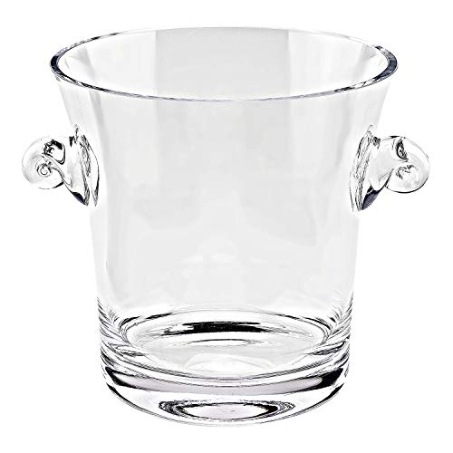 “The Manhattan” Style Wine and Champagne Chiller Bucket (1.5 L) - Lead-Free Crystal Elegantly Handcrafted w/Handles - Hand Blown Fine Polish Crystal - for Parties, Weddings, and Engagements