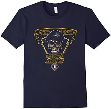 Mens Mobile Infantry - Death From Above Tshirt XL Navy