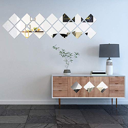 KimDaro Removable Acrylic Mirror Setting Wall Sticker Decal DIY Modern Decoration for Home