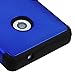 MYBAT Hybrid Dual Layer Hard Crystal Skin Gel Snap-On for Nokia Lumia 521 - Retail Packaging - Titanium Dark Blue Black
