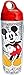 Tervis Disney - Mickey Mouse Name Pattern Tumbler with Wrap and Red with Gray Lid 24oz Water Bottle, Clear