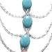Boho Trendy Slave Hand Chain Simulated Turquoise Bracelet for Women