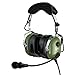 FARO G2-PNR Premium Pilot Aviation Headset with Mp3 Input (Adapters for aviation headset connectors, standard dual GA adapter universal support)-Green