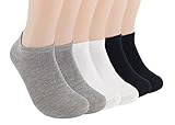 FORMEU Unisex Solid Cotton Everyday Low Cut No Show Ankle Casual Socks 6-Pack