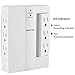 [2 Pack] BESTTEN Wall Mount Surge Protector with LED Night Light, 6 AC Outlets, 15A/125V/1875W, 900 Joule Surge Rating, Not for Split Receptacle Outlet