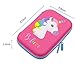 Cute Pencil Case Unicorn Kids Large Colored School Stationery Pen Box with Compartments for Students Teens Girls. (Pink)