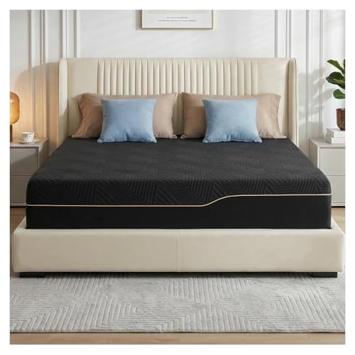 SAFONUS Colchón King Size de Memory Foam 20CM, Colchón para el Dolor de Espalda, Cama de Gel de Cobre Refrigerante en Una Caja, Firmeza Media Terapéutica, Soporte Ergonómico, 200x190cm, Negro