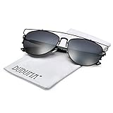 Duduma Fashion Aviator Sunglasses with Full Metal Crossbar Frame for Women and Men 8027