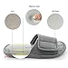 Magtoe Men Washable Faux Suede Adjustable Memory Foam Home Open Toe Indoor Slippers (Large, Grey)