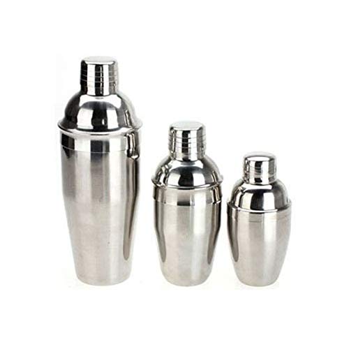 Cocktail Whisks - Nhbr Stainless Steel Cocktail Bartender Shaker Drink Mixer Bar Set Kit 750ml - Bartender Bar Accessory Steel Stainless Food Wine Swizzle Set Shaker - Thumbnail 5