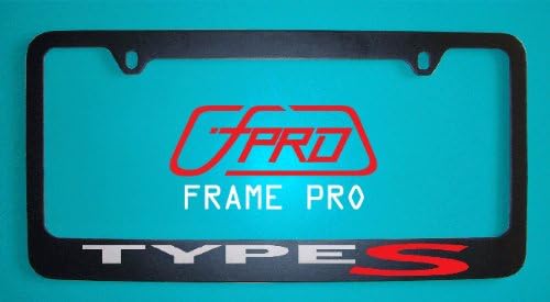 Acura Type S Black License Plate Frame (Zinc Metal)