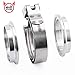 EVIL ENERGY 2.5 Inch V Band Clamp with Flange Male Female Quick Release Stainless Steel