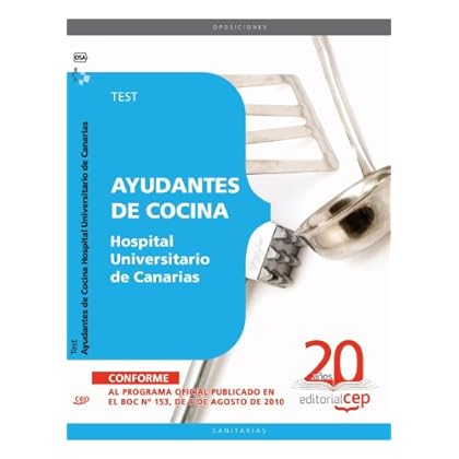 Ayudantes de Cocina Hospital Universitario de Canarias. Test (Colección 1559)