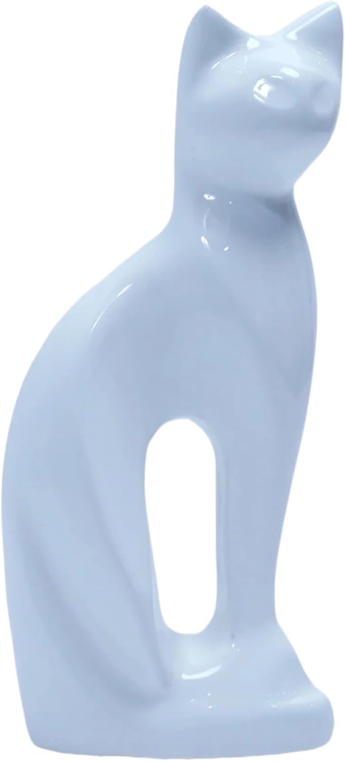 Royal Rapture Urn for Ashes Charming Funeral Memorial Cremation Cat Figurine Pet Love Urns decorative|Alloy|(White Cat,9") RCM01-01