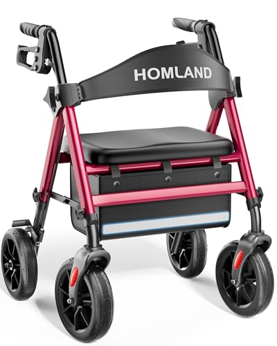 HOMLAND Rollator Walkers for Seniors with Seat, 8