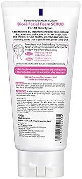 Biore Facial Washing Foam Scrub-in 130g - Deep Pore Cleansing Exfoliation view 2