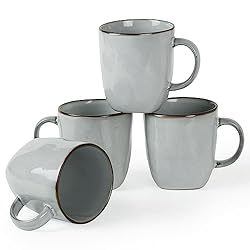 famiware Coffee Mugs Set of 4, Ocean Square 13oz