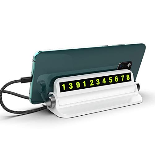 BANGNA Multifunctionele Hideable Night Lichtgevende Auto Tijdelijke Parking Card Auto Telefoon Nummer Kaartplaat Auto… - Afbeelding 4