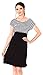 Simplicity Women's Maternity Summer Baby Shower Dress Short Sleeves,Black/White