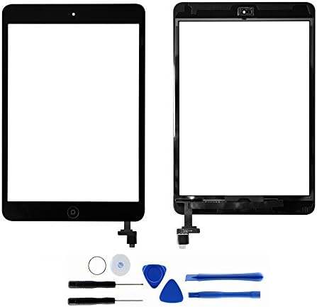 Ipad Mini 1/2 Touch Screen Glass Lens Replacement -New OEM Black Touch Screen Glass Lens+IC Replacement For Ipad Mini 1/2 ,Touch Screen Glass Repair Part+IC For Ipad Mini 1/2 Tools High-Resistant