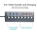 Powered USB 3.0 Hub,Aluminum 8 Port USB Data Charging Hub Splitter with12V/4A Power Adapter,Individual Power Switches and LED Indicators (4.9ft Extended Cable)