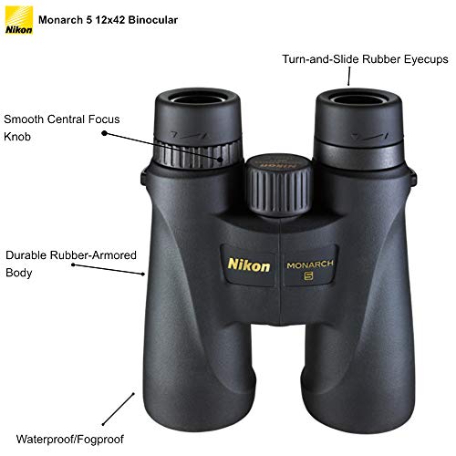 41jts cgfCL Nikon Monarch 5 Binoculars, Black (12x42) - Image 4