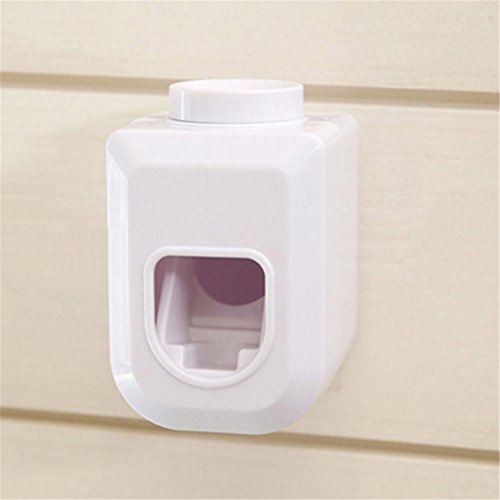 OrliverHL Auto Toothpaste Dispenser, Hands Free Toothpaste Squeezer Wall-Mount ,White - Thumbnail 2