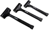US PRO 3pc Rubberised Dead Blow Hammer Mallet Set 1lb 2lb 3lb B1664 view 1