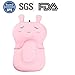 UNAOIWN Baby Bath Cushion, Newborn Bath Anti-Slip Cushion Seat, Infant Floating Bather Bathtub Pad，Shower Bed Security Guaranteed (Pink, Rabbit)