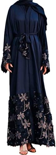 KUKICAT Women Ethnic Robes Islamic Muslim Middle East Maxi Dress Bandage Kaftan