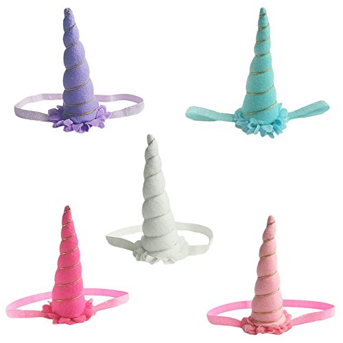 Mwfus Cute Kids Baby Girls Unicorn Horn Hair Band Headband Fancy Dress Cosplay Headwear