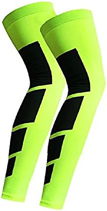 LIKERAINY Elastic Full Leg Sleeves Compression for Men Women Over Knee Leg Protector for Calf Shin Splints Pack of 2