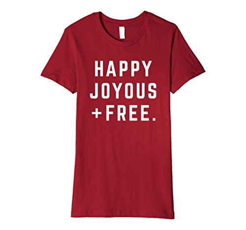Womens Happy, Joyous, & Free | Recovery Shirt Medium Cranberry