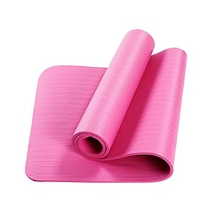 Kertz NBR Yoga Mat Exercise Floor Workouts Fitness Pilates Anti-Slip Anti-Tear Non-Slip Eco Friendly with Carry Bag For Men Women 183 X 61 X1 CM