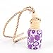 CosCosX 6Pcs Car Perfume Bottle Empty Refillable Fragrance Aroma Oil Container Holder Floral Art Printed Hanging Ornament Car Air Freshener Purifier Perfume Diffuser,Car Interior Decoration